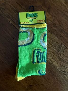 Funyuns Neon Green & Yellow Crew Socks - Source Unknown